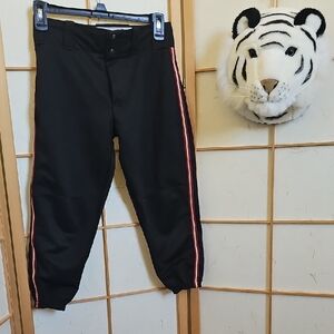 Youth Blk/burgundy&gold stripes Don Alleson Athletic baseball pants Size Large